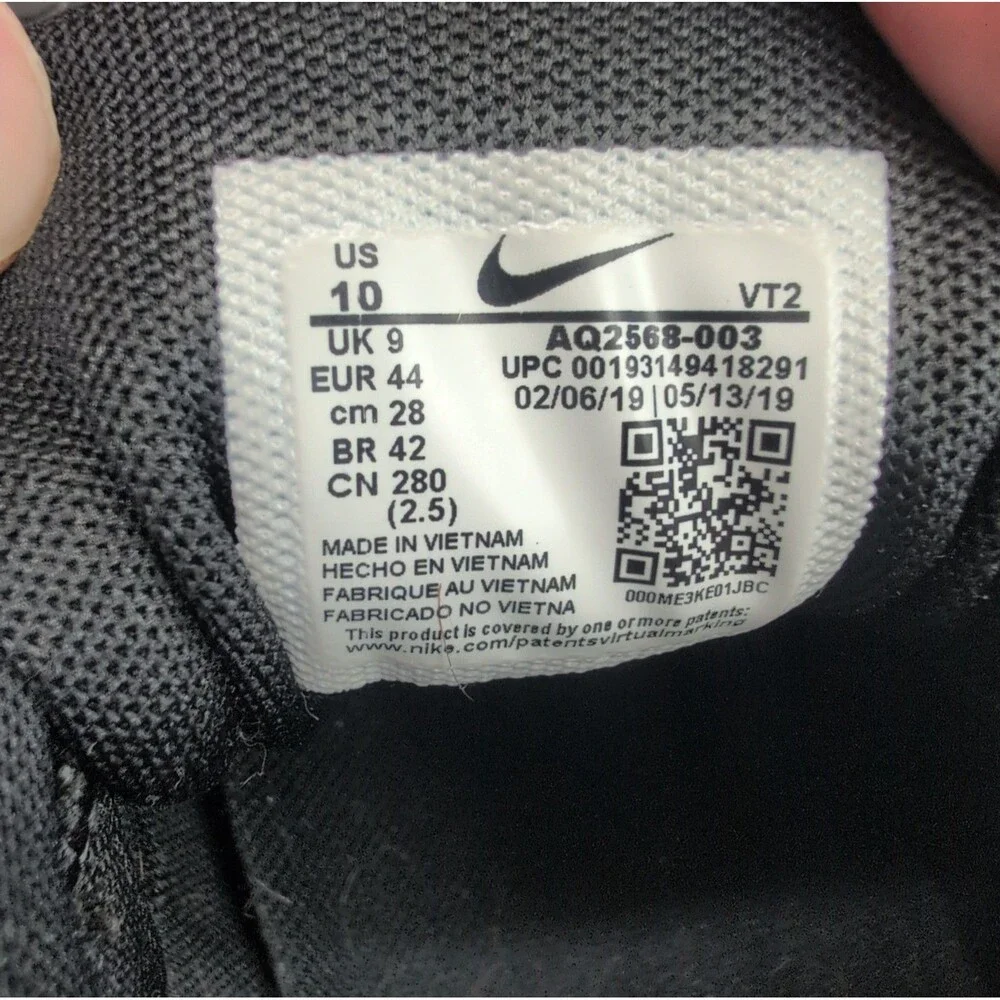 Nike Air Max 200 Sneakers Shoes Men's Size 10 Triple Black  AQ2568-003 - Picture 9 of 9